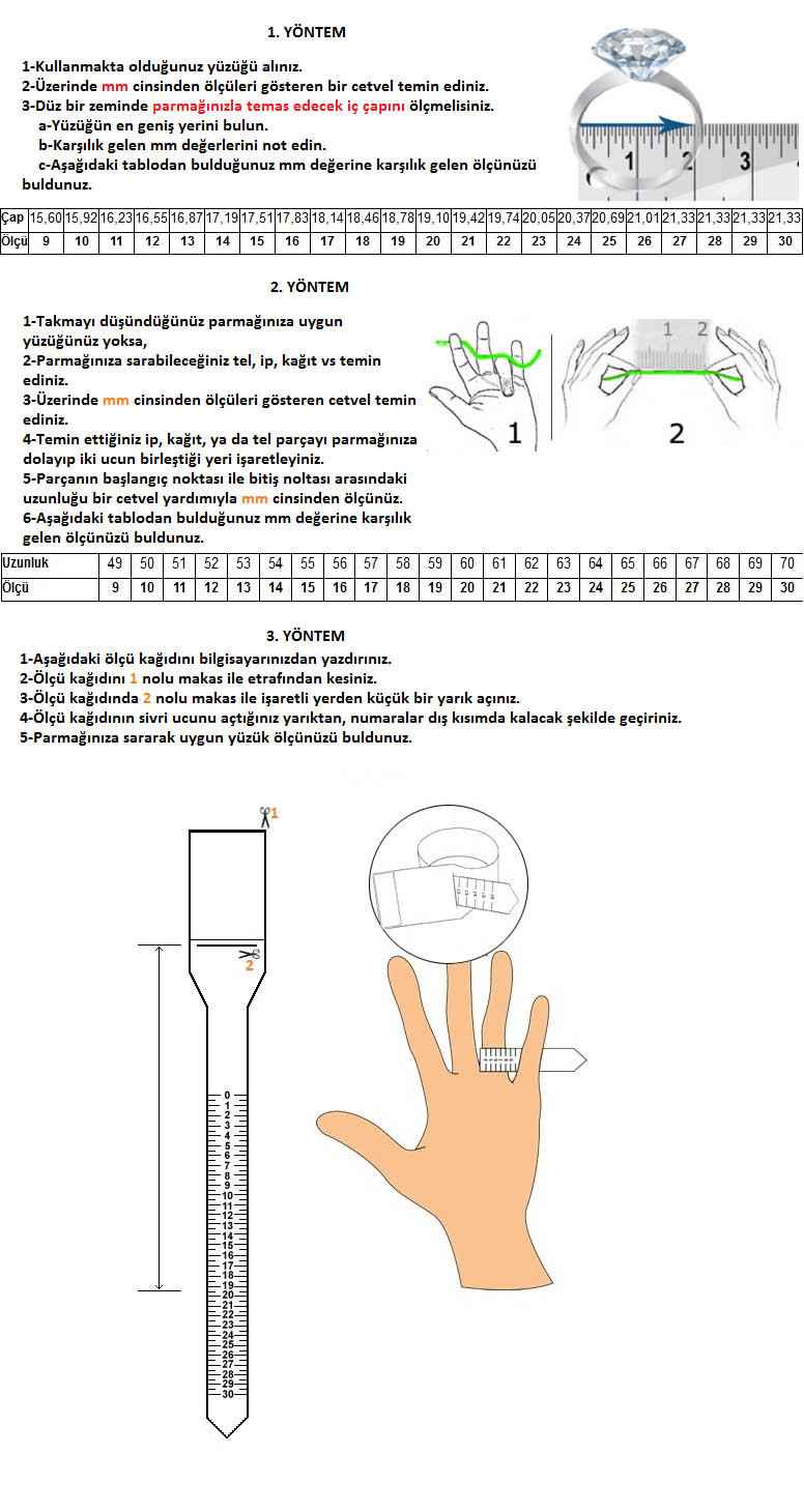 yüzük ölçünüzü bulun