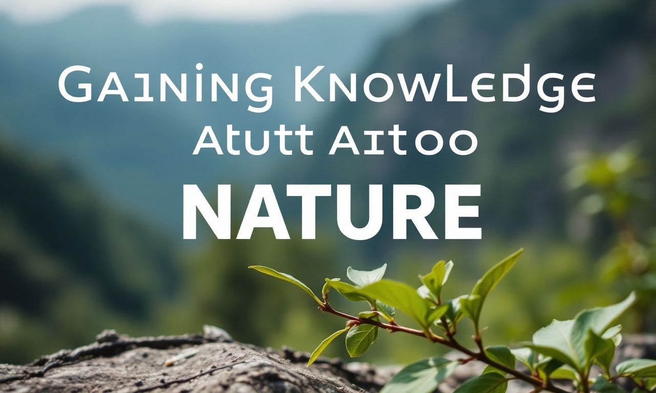 Gaining Knowledge About Nature: How Can You Change Your Lifestyle?