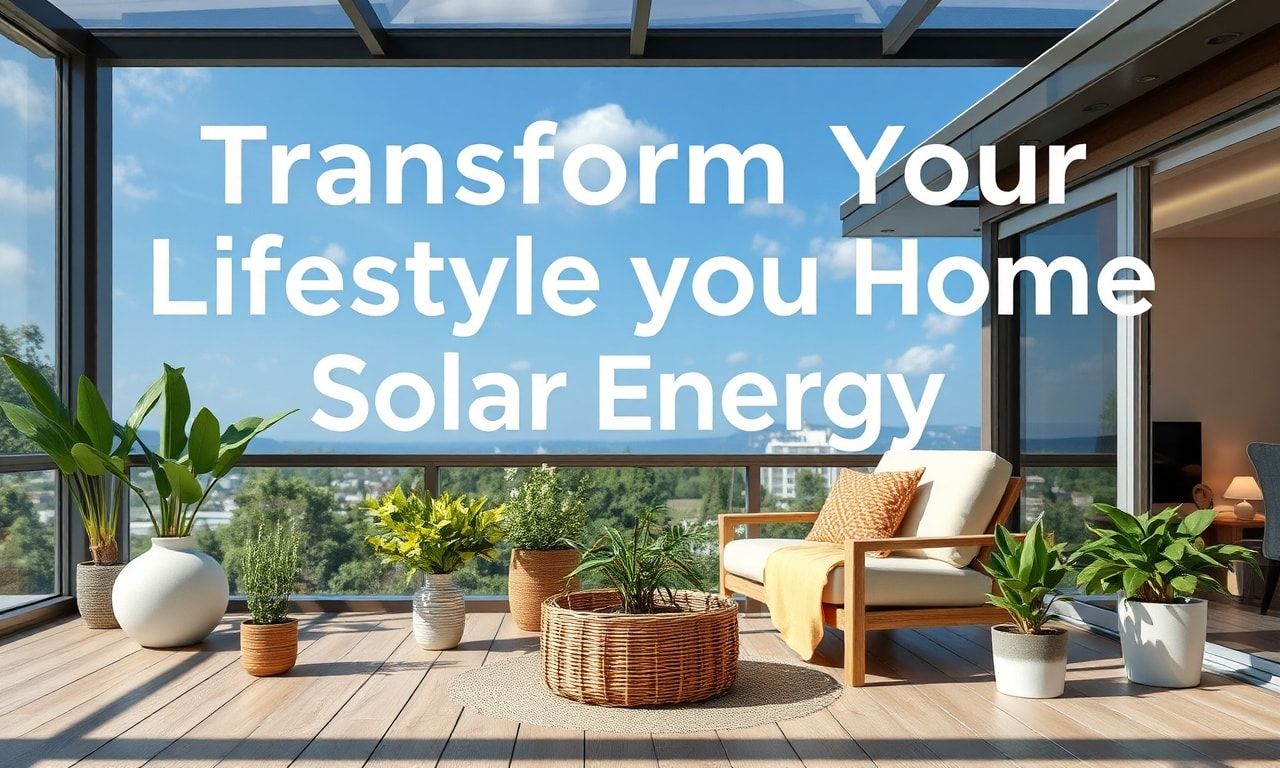 Transform Your Lifestyle at Home Using Solar Energy