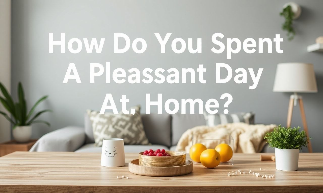 How Do You Spend A Pleasant Day At Home?