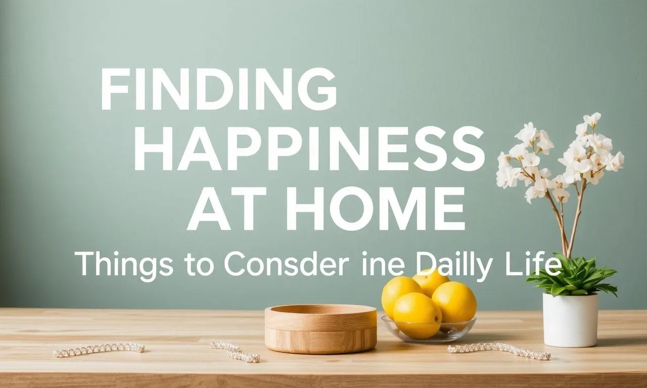 Finding Happiness at Home: Things to Consider in Daily Life