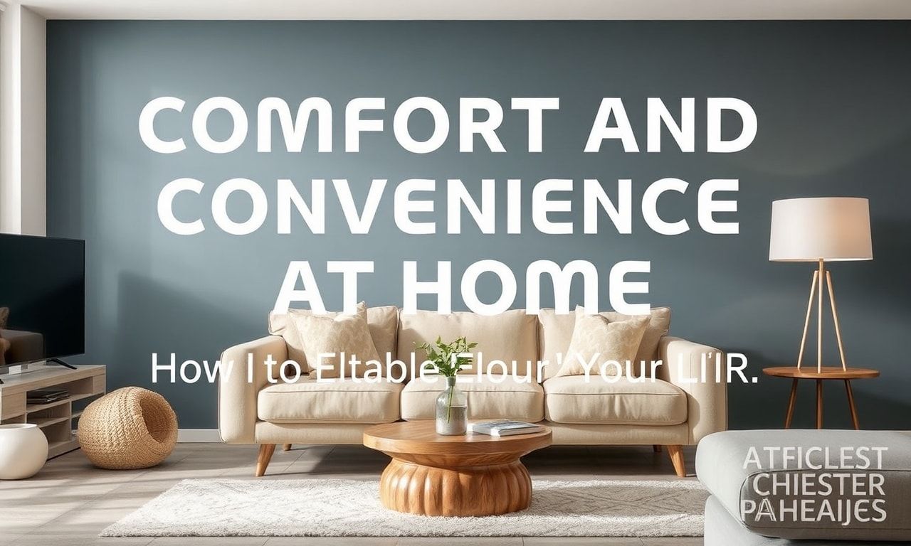 Comfort and Convenience at Home: How to Elevate Your Life