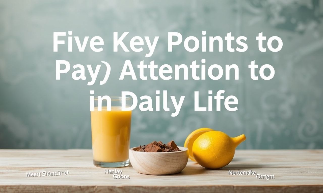 Five Key Points to Pay Attention to in Daily Life