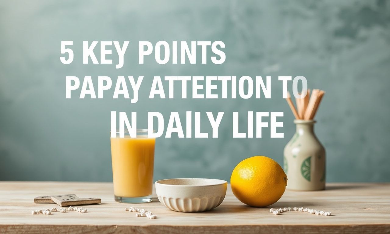5 Key Points to Pay Attention to in Daily Life