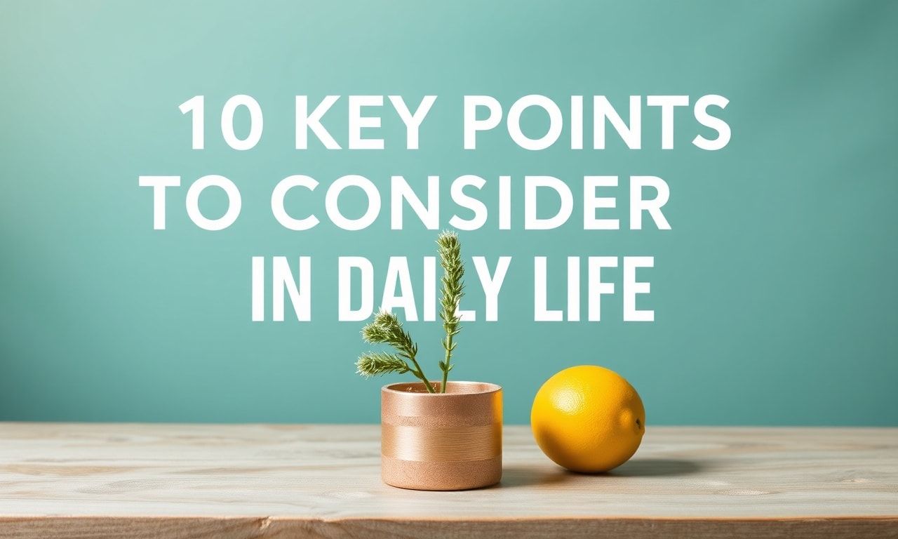 10 Key Points to Consider in Daily Life
