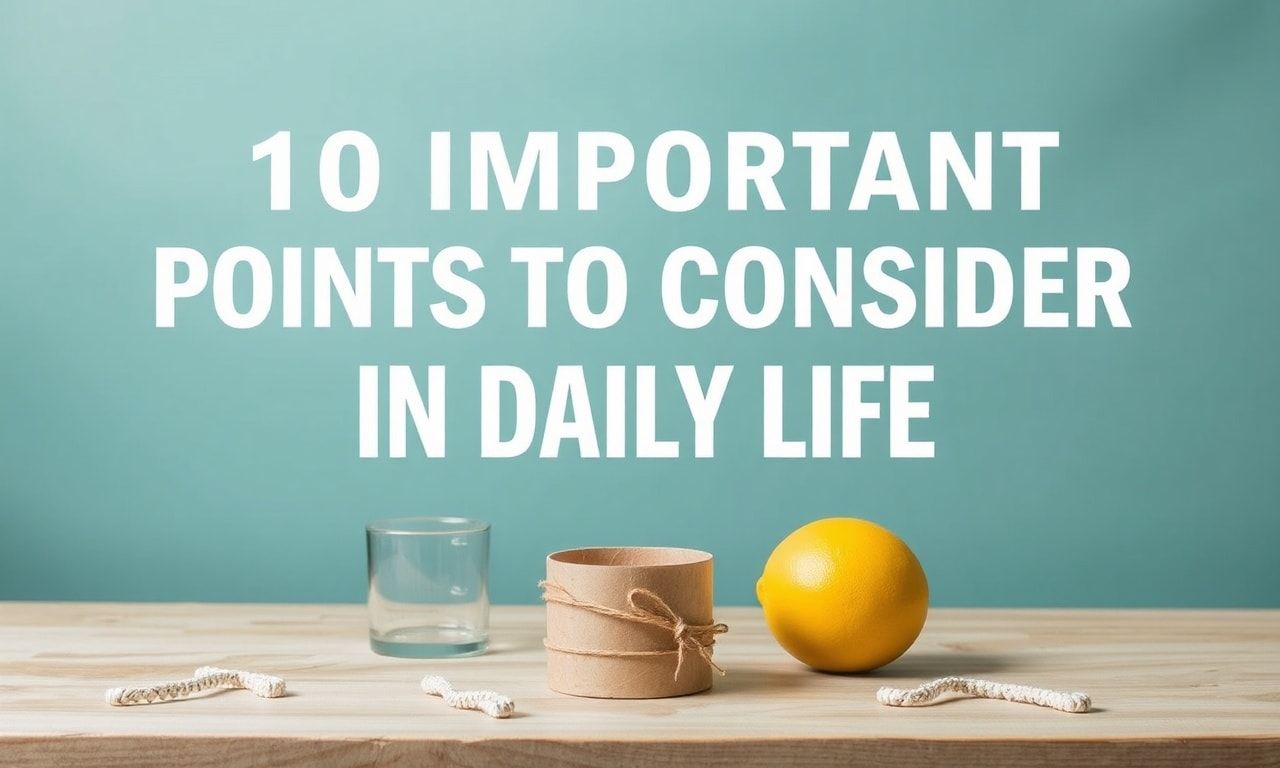 10 Important Points to Consider in Daily Life