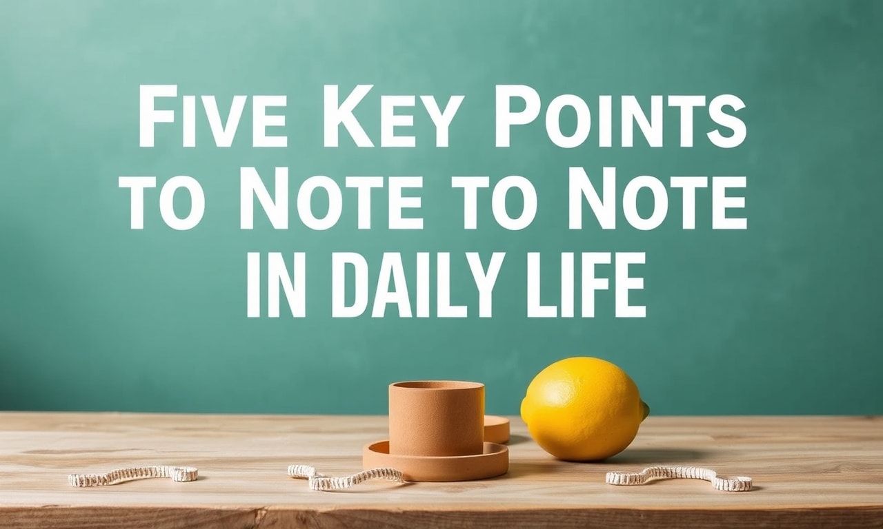 Günlük Yaşamda Dikkate Almanız Gereken 5 Anahtar Nokta 1 Five Key Points to Note in Daily Life