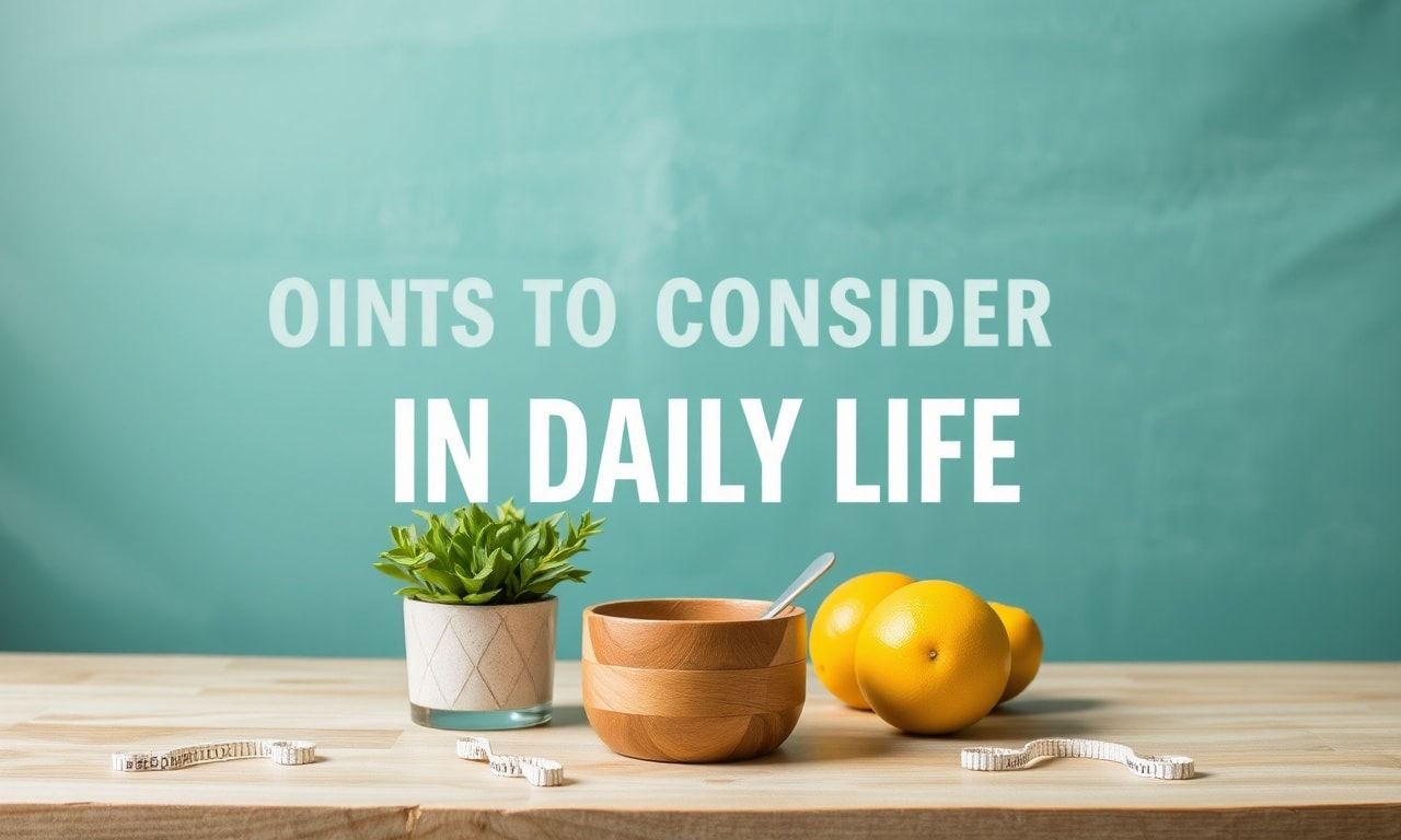 Points to Consider in Daily Life