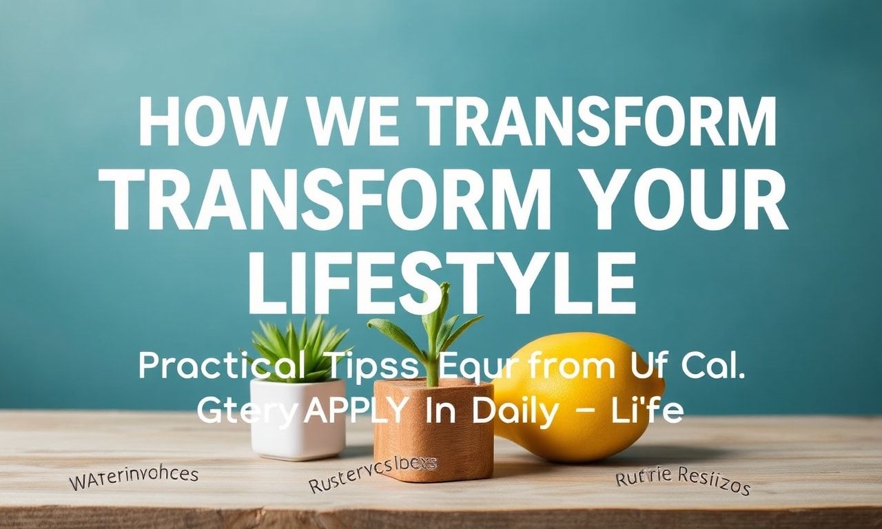 How We Transform Your Lifestyle: Practical Tips You Can Apply in Daily Life